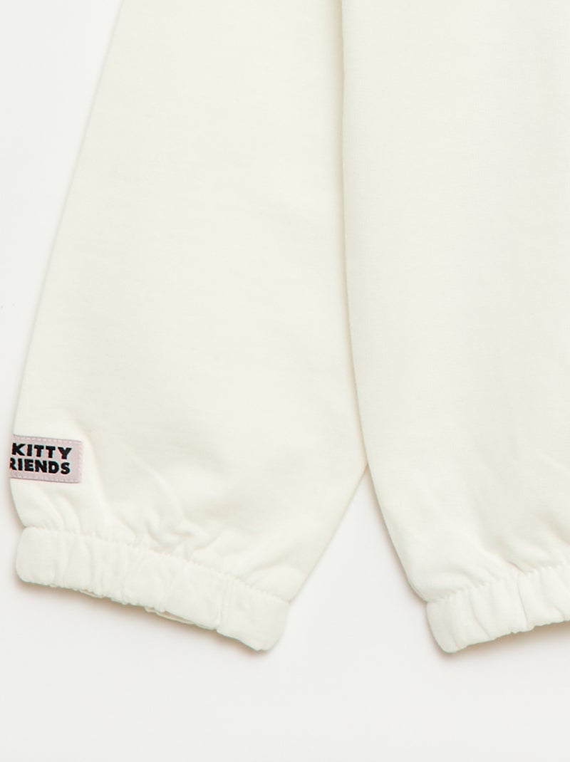 Sweat 'Hello Kitty' com estampados e bordados Branco - Kiabi