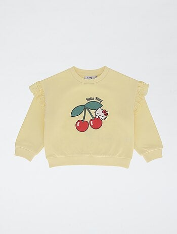 Sweat 'Hello Kitty' em algodão liso