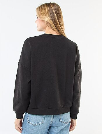 Sweat 'JDY' em moletom quente com franjas de strass
