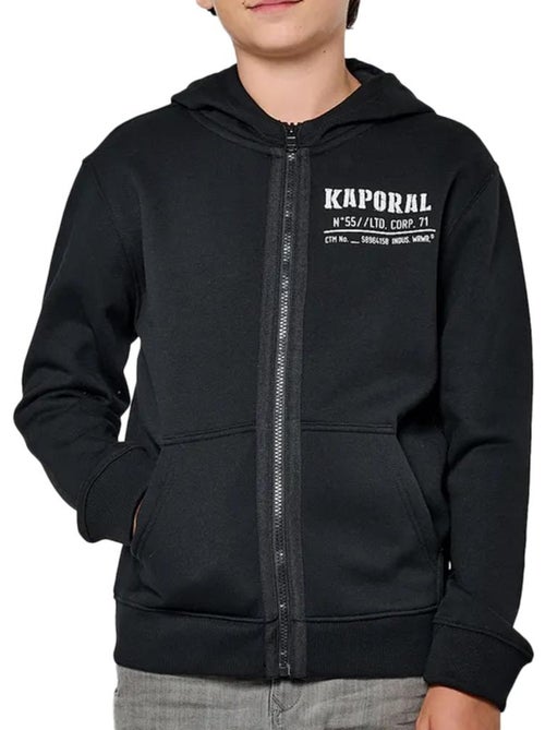 Sweat Kaporal MULL com Fecho para Rapaz Preto - Kiabi Sweat Kaporal MULL com Fecho para Rapaz Preto - Kiabi