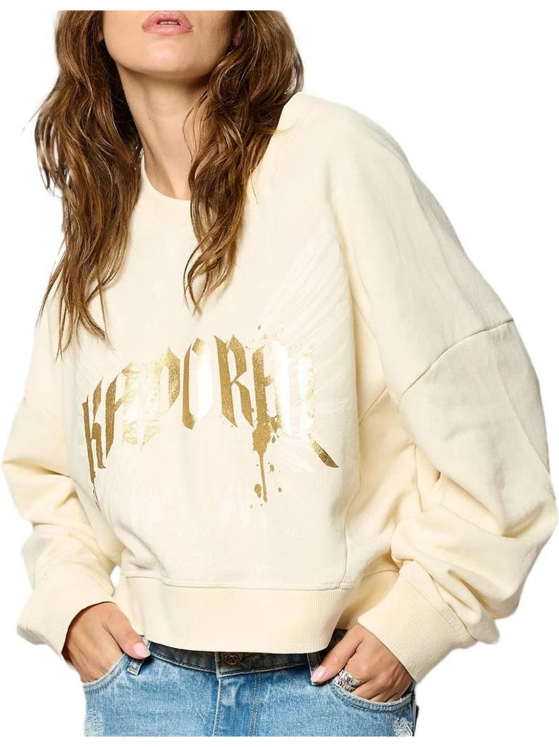 Sweat Kaporal SWEAL para Mulher, Cor Cru Ecru - Kiabi