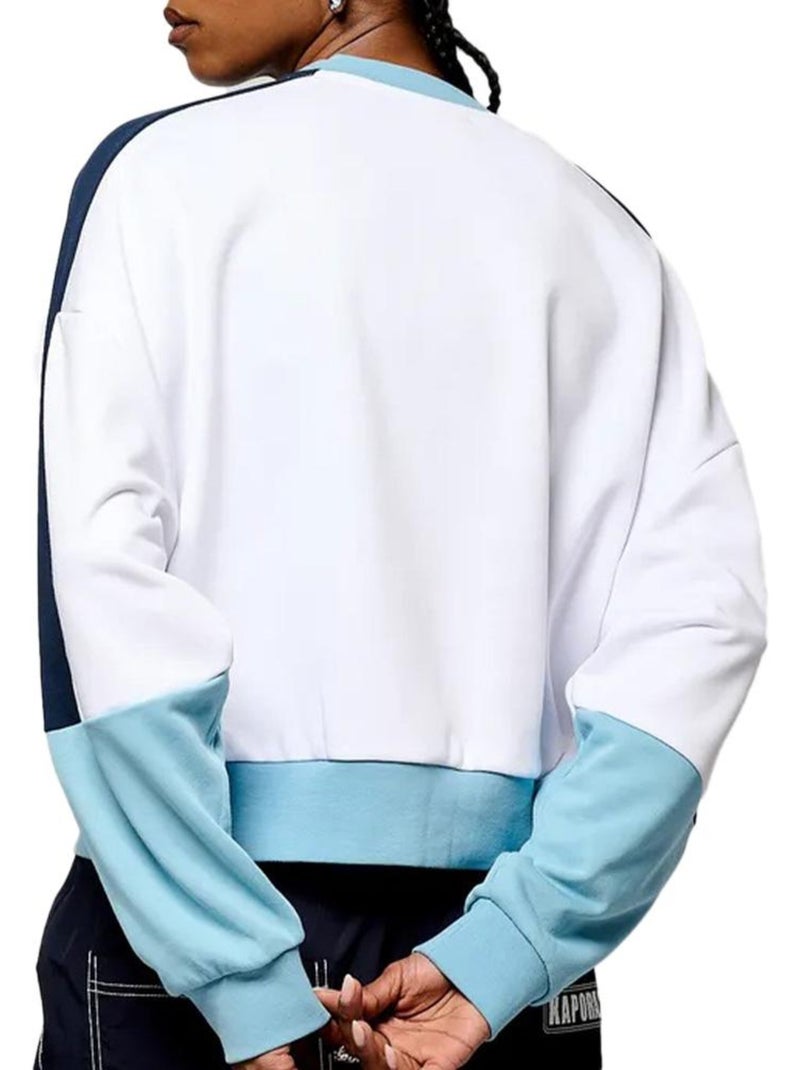 Sweat Kaporal Vabre para Mulher Branco/Preto/Turquesa Branco - Kiabi