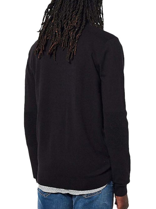 Sweat kaporal vada de homem com meio zíper preto - Kiabi