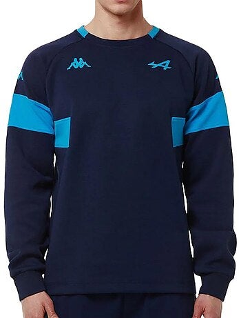 Sweat kappa adofod alpine f1 para homem azul marinho/turquesa 371r75w