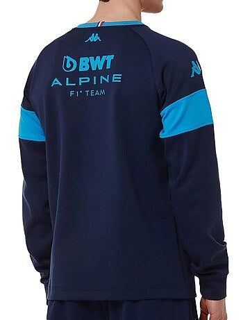 Sweat kappa adofod alpine f1 para homem azul marinho/turquesa 371r75w