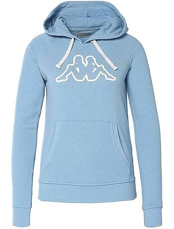Sweat kappa belle slim azul com capuz para mulher