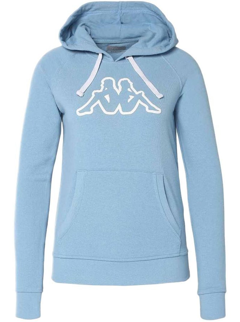 Sweat kappa belle slim azul com capuz para mulher Azul - Kiabi