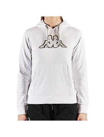 Sweat kappa belle slim azul com capuz para mulher