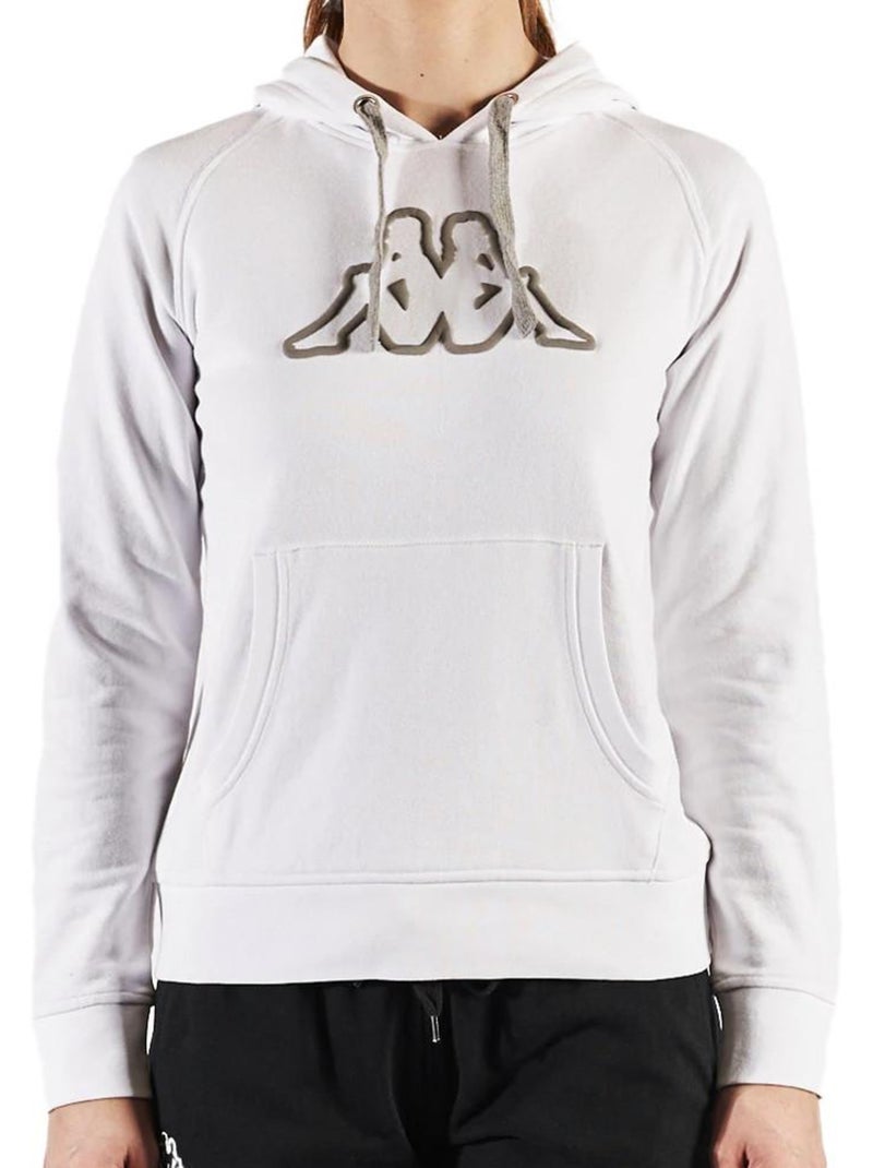 Sweat kappa belle slim branco com capuz para mulher Branco - Kiabi