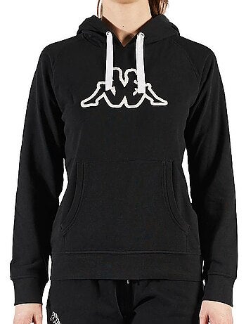 Sweat kappa belle slim azul com capuz para mulher