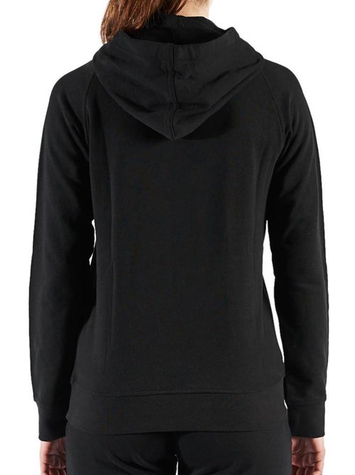 Sweat kappa belle slim preto com capuz para mulher - Kiabi