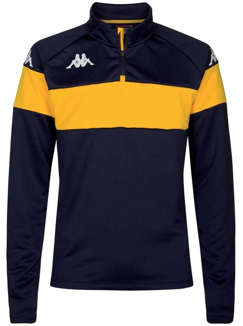 Sweat kappa dovares para rapaz preto/amarelo - Kiabi Sweat kappa dovares para rapaz preto/amarelo - Kiabi