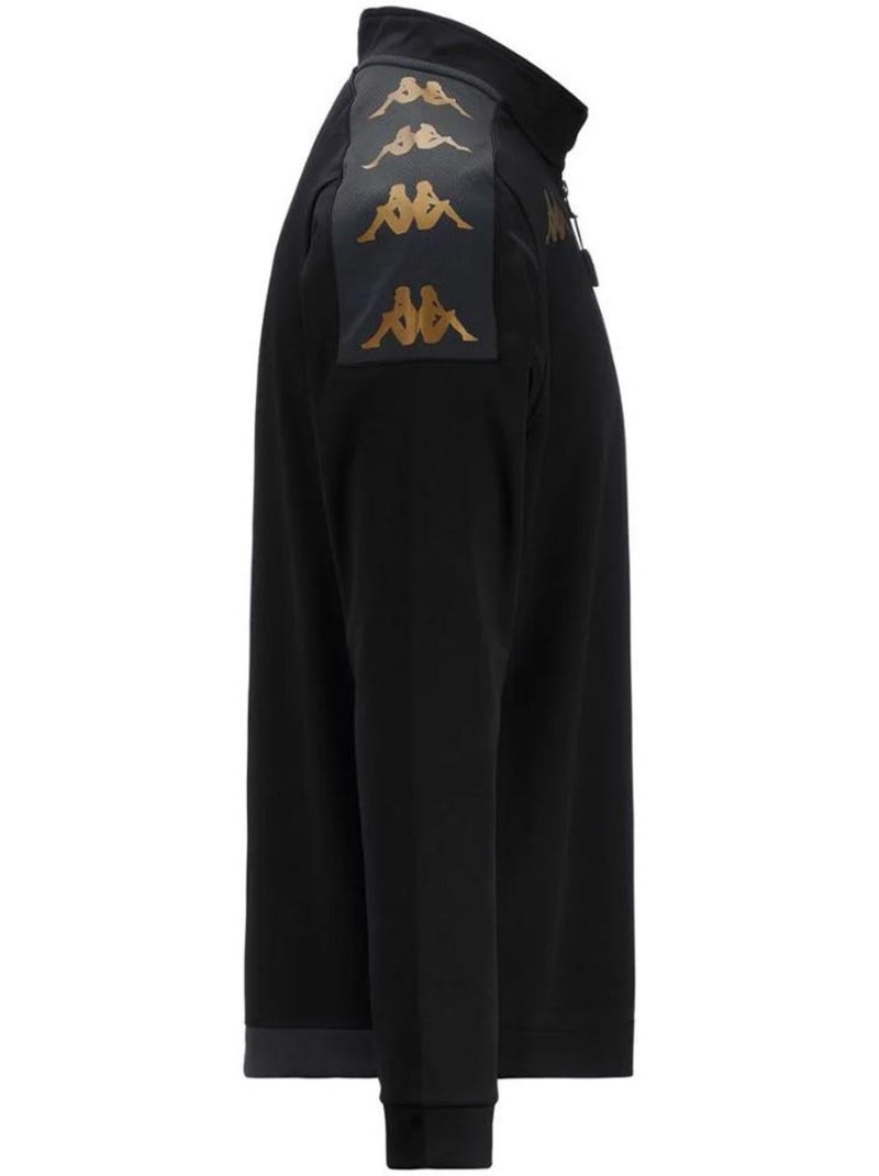 Sweat kappa gassolo 1/4 fecho homem preto Preto - Kiabi
