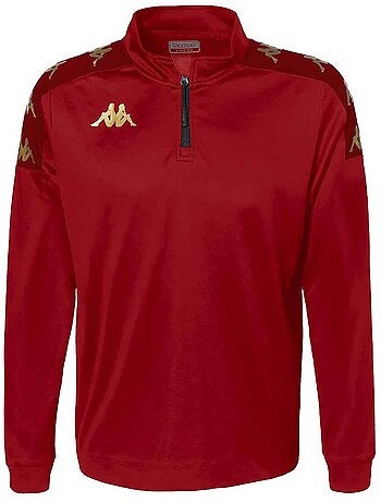 Sweat kappa gassolo para homem com fecho 1/4 vermelho