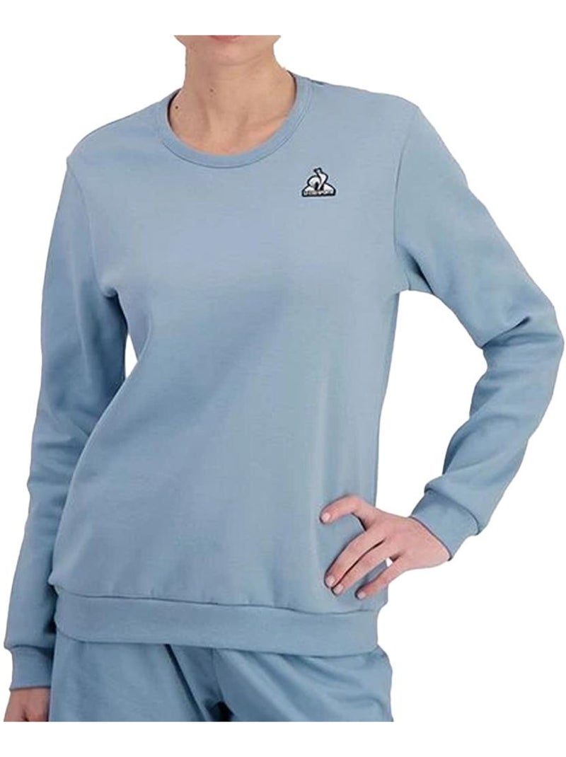 Sweat Le Coq Sportif Crew Azul para Mulher Azul - Kiabi