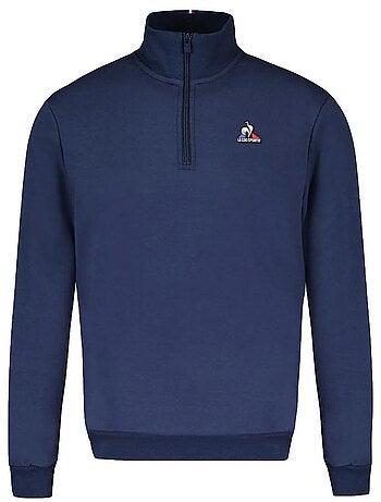 Sweat Le Coq Sportif Homem Marine com Meio Zíper