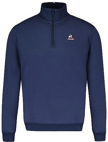Sweat Le Coq Sportif Homem Marine com Meio Zíper