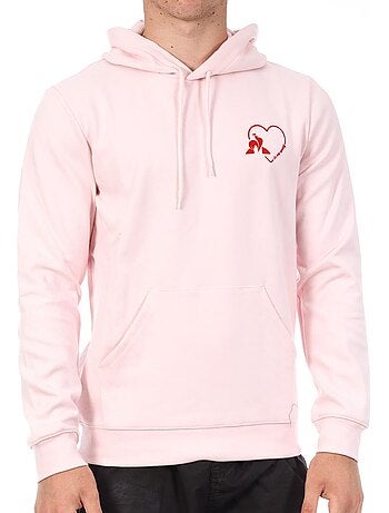 Sweat Le Coq Sportif Rosa com Capuz para Homem