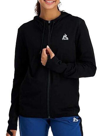 Sweat Le Coq Sportif Training N°3 Preto para Mulher
