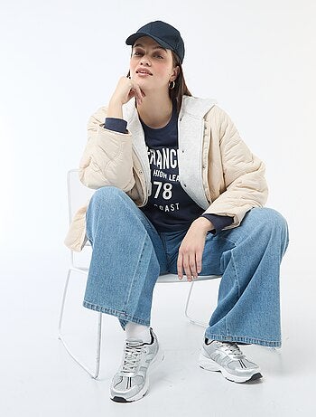 Sweat leve em French Terry com inscrição