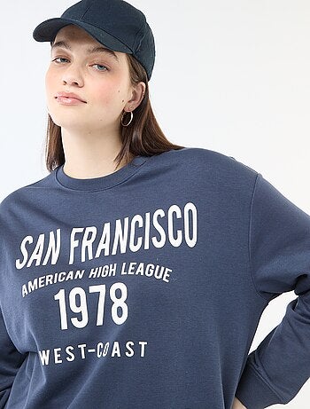 Sweat leve em French Terry com inscrição
