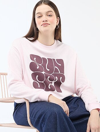 Sweat Leve em French Terry com Inscrição