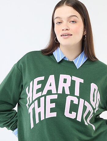 Sweat Leve em French Terry com Inscrição