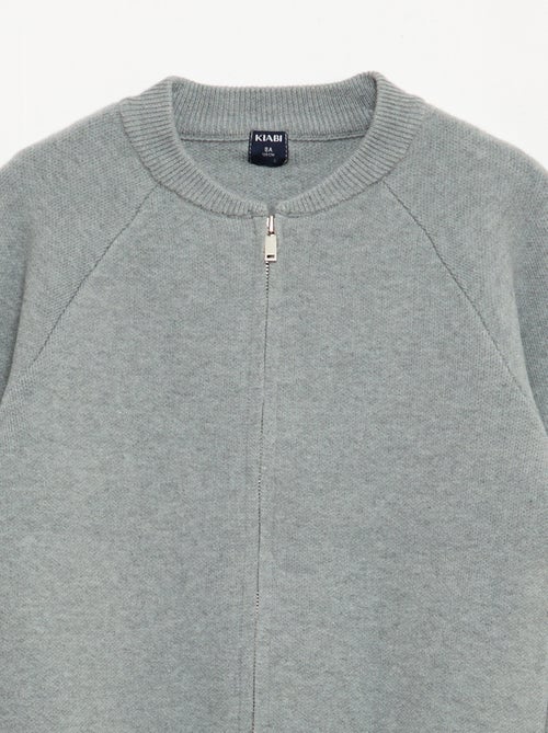 Sweat liso com gola com zíper - Kiabi