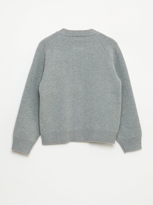 Sweat liso com gola com zíper - Kiabi