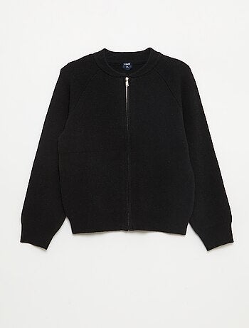Sweat liso com gola com zíper
