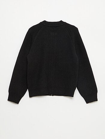 Sweat liso com gola com zíper