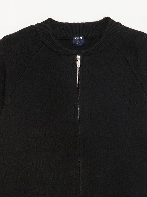 Sweat liso com gola com zíper - Kiabi