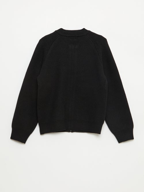 Sweat liso com gola com zíper - Kiabi