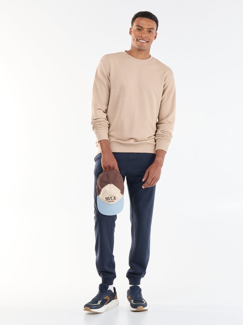 Sweat liso em French Terry Bege - Kiabi