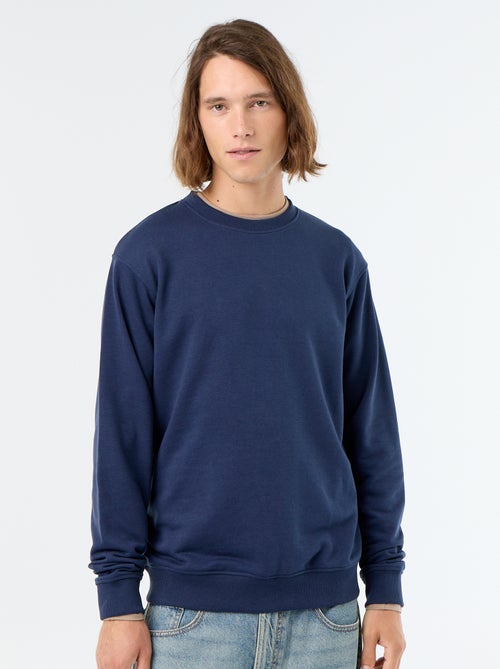 Sweat liso em French Terry - Kiabi