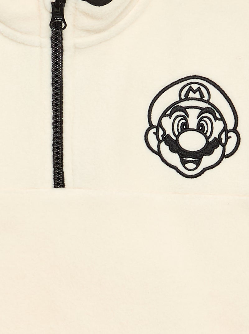 Sweat 'Mario Bros' com faixas contrastantes Branco - Kiabi