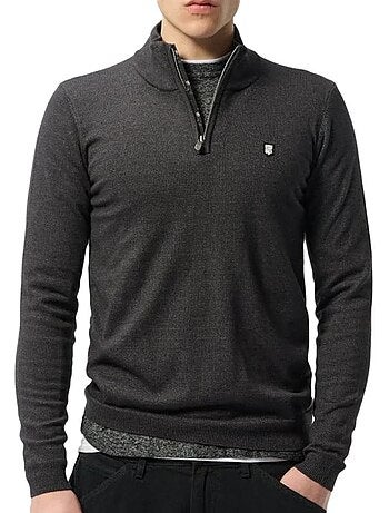 Sweatshirt Teddy Smith Marty 2 Branco de Homem com Fecho 1/4