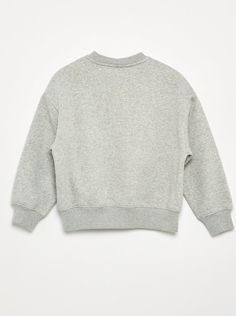Sweat mesclada com motivos de pérolas Cinza - Kiabi