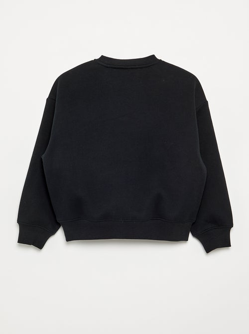 Sweat mesclada com motivos de pérolas - Kiabi
