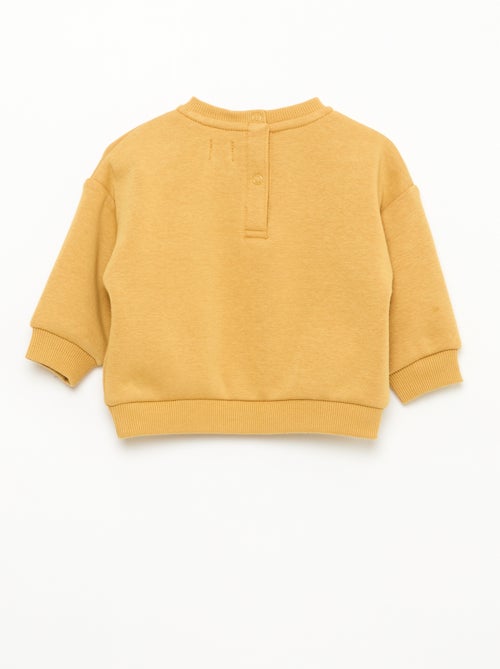 Sweat mesclado com interior em veludo suave - Kiabi