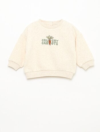 Sweat mesclado com interior em veludo suave