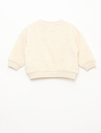 Sweat mesclado com interior em veludo suave