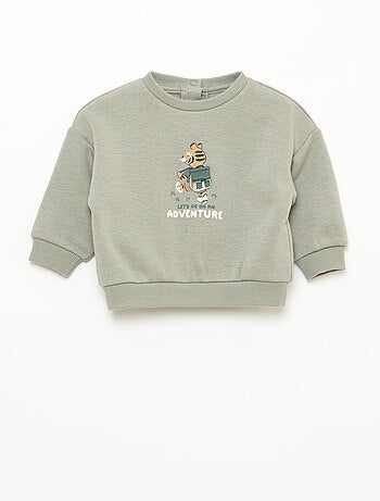 Sweat mesclado com interior em veludo suave