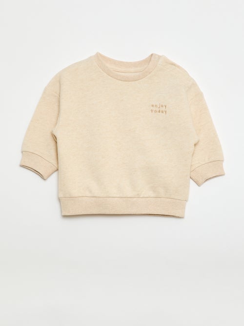 Sweat mesclado em french terry - Kiabi