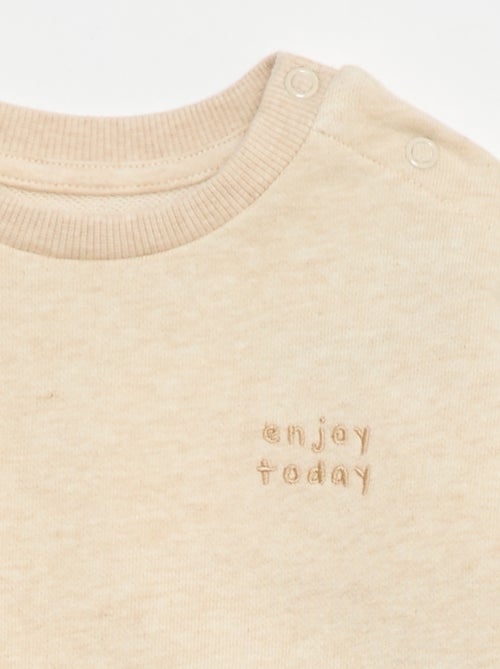 Sweat mesclado em french terry - Kiabi