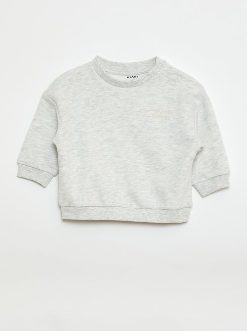 Sweat mesclado em french terry - Kiabi