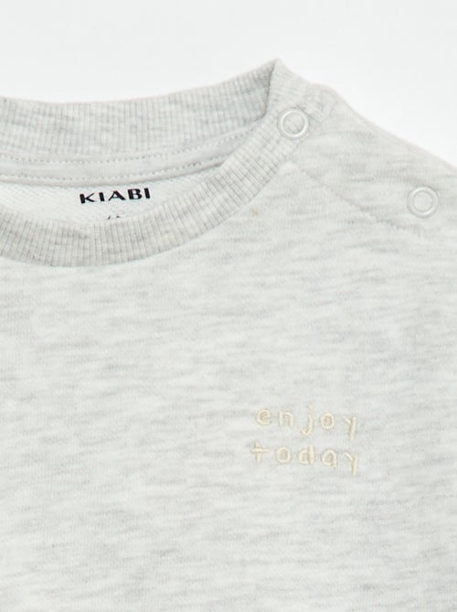 Sweat mesclado em french terry - Kiabi