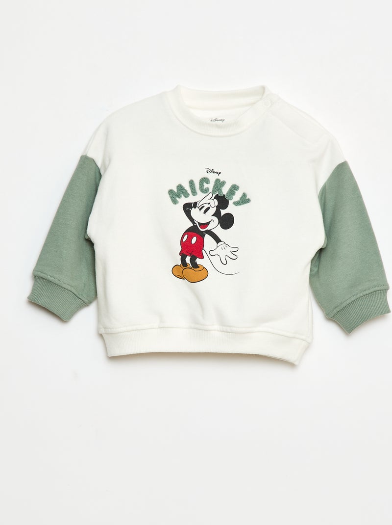 Sweat 'Mickey' 'Disney' de gola redonda Verde - Kiabi