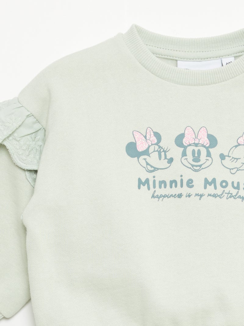 Sweat 'Minnie' 'Disney' com folhos nas cavas Verde - Kiabi