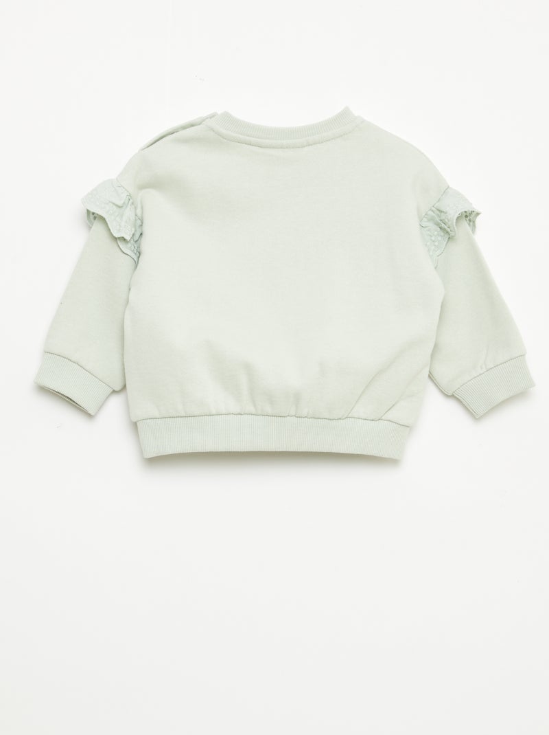 Sweat 'Minnie' 'Disney' com folhos nas cavas Verde - Kiabi